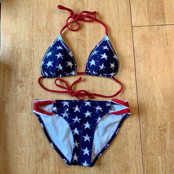 Reversible American Flag Bikini Extra Small - Picture 1 of 6